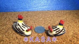 羊毛フェルト　クロスジリュウグウウミウシ
