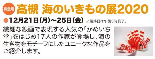 高槻阪急海のいきもの展2020