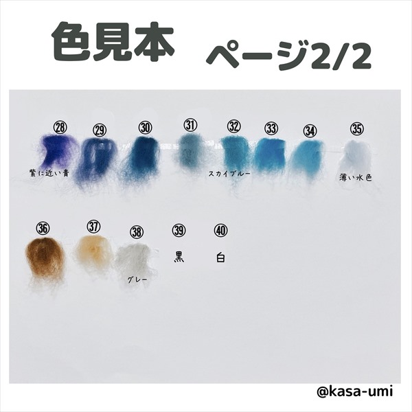 KASAオーダーウミウシ羊毛カラー見本 (2)